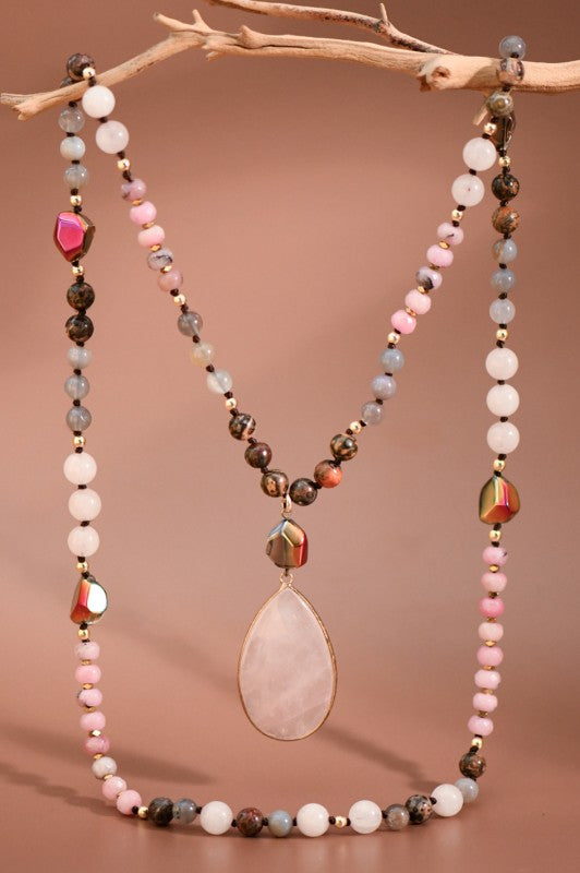 Blush Serenity Gemstone Necklace
