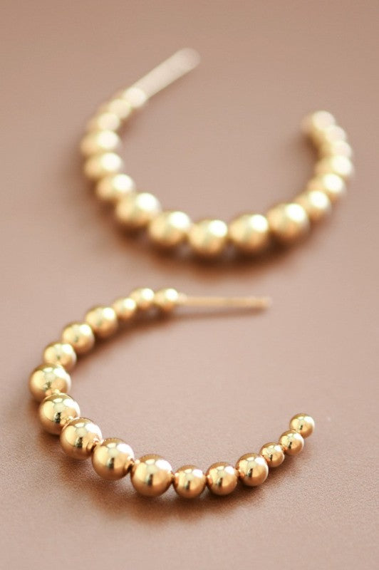 Half Hoop Stud Earrings