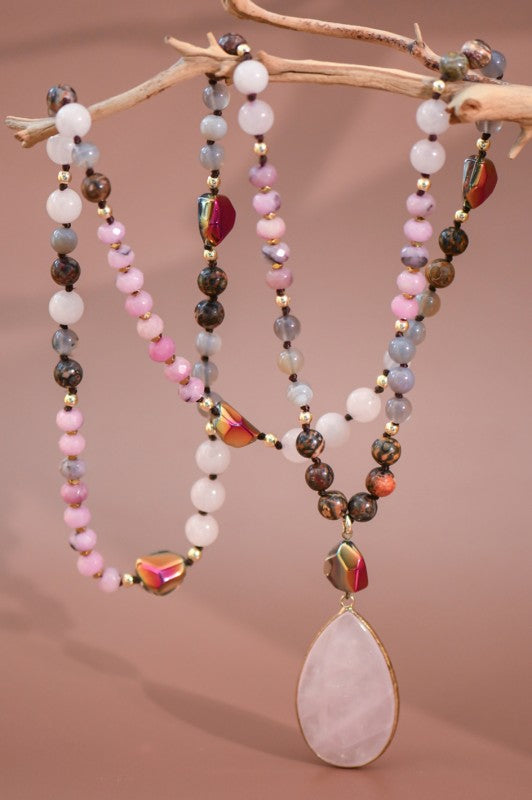 Blush Serenity Gemstone Necklace