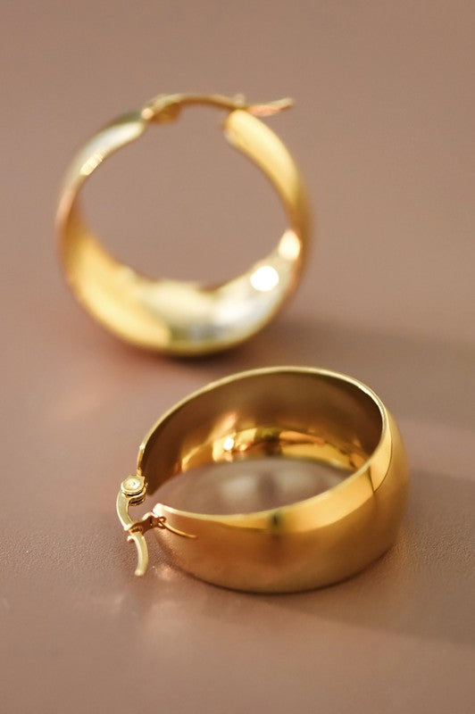 18k Gold Hoop Earrings