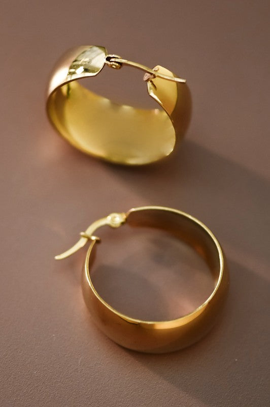 18k Gold Hoop Earrings