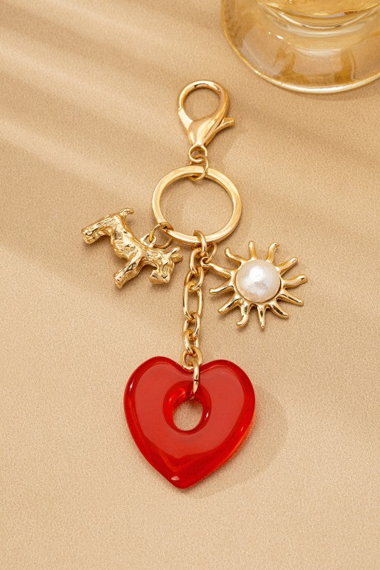 Bag Charm Key Chain-resin Heart Dog Pearl
Sunblast