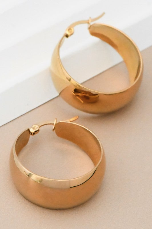 18k Gold Hoop Earrings