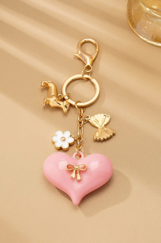 Bag Charm-heart Dog Bag Charm Key Chain