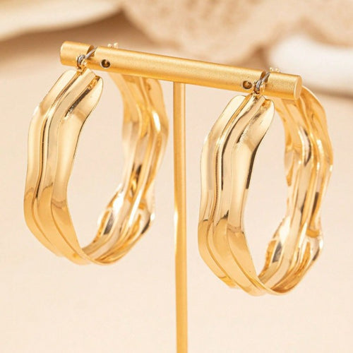 18k Stainless Steel Waterproof Tarnish Free Hoops