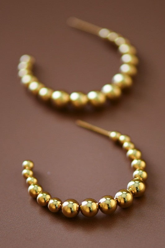 Half Hoop Stud Earrings