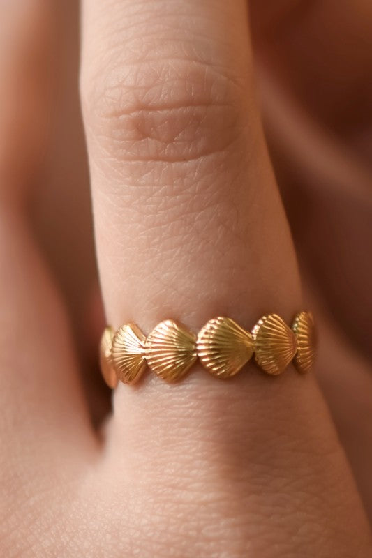 18K Gold Plated Stainless Steel Adjustable Ring