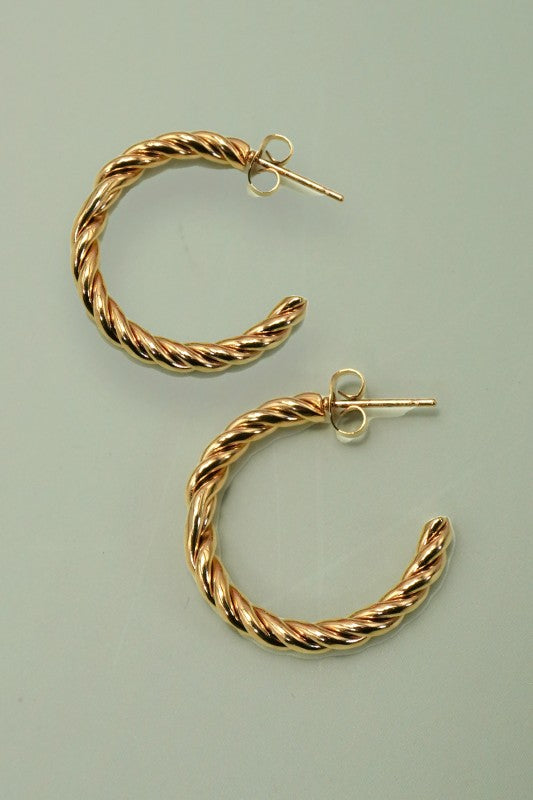 18k Stainless Steel Waterproof Tarnish Free Hoops