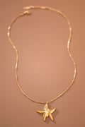 18K Gold Dipped Stainless Steel Beach Charm Necklace