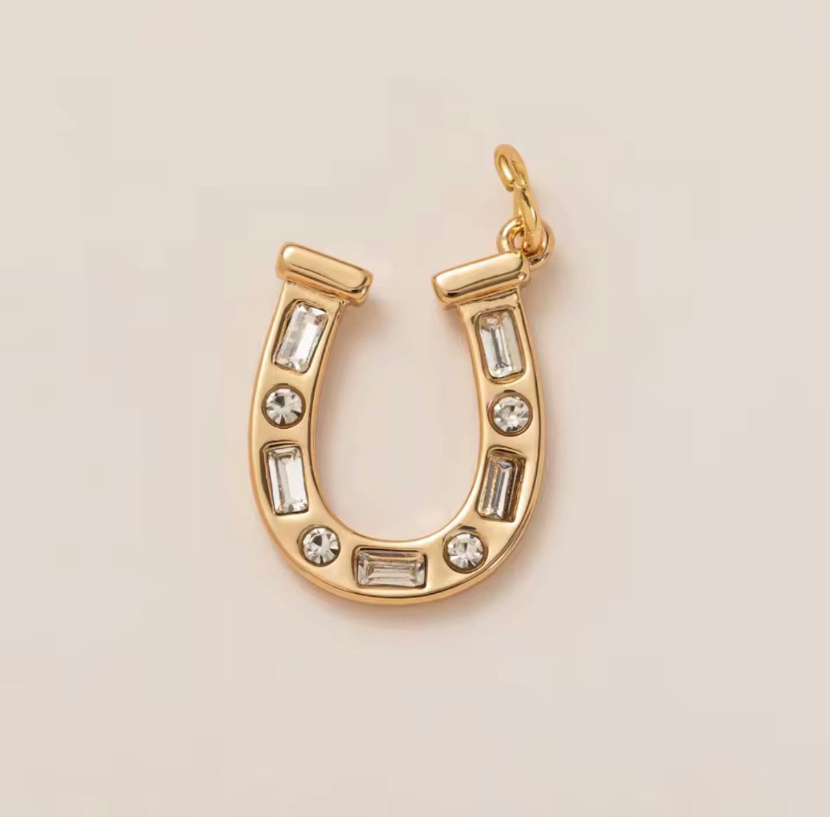 Cubic Zirconia Horseshoe Charms