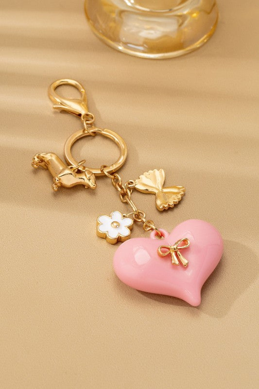 Bag Charm-heart Dog Bag Charm Key Chain