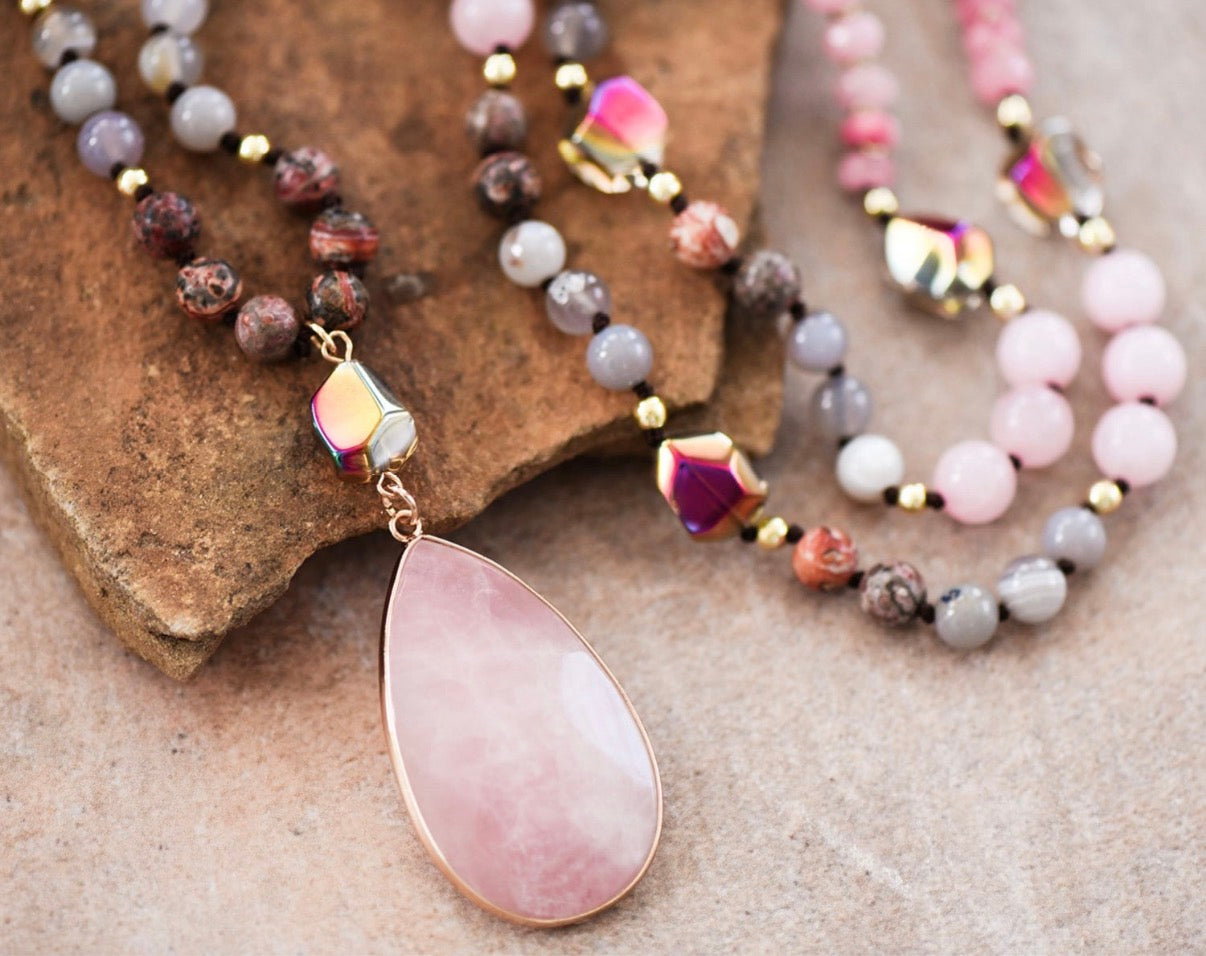 Blush Serenity Gemstone Necklace