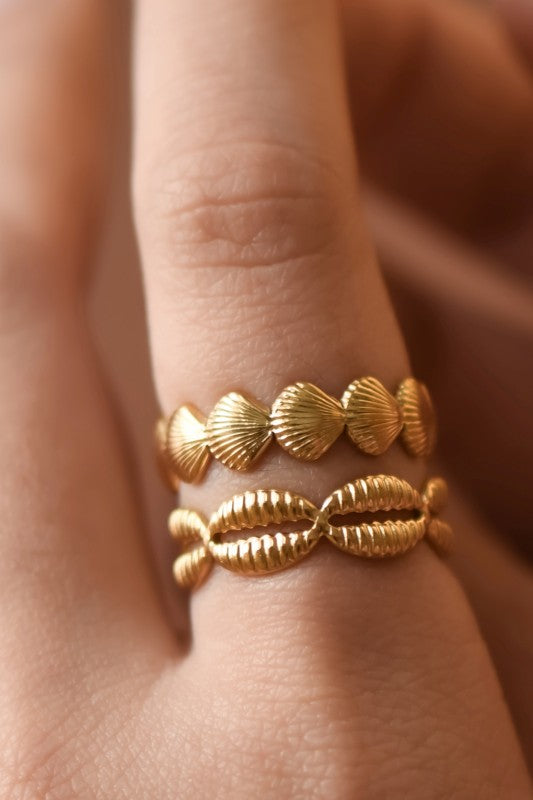 18K Gold Plated Stainless Steel Adjustable Ring