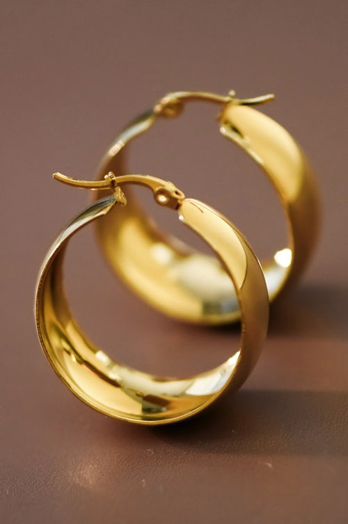18k Gold Hoop Earrings