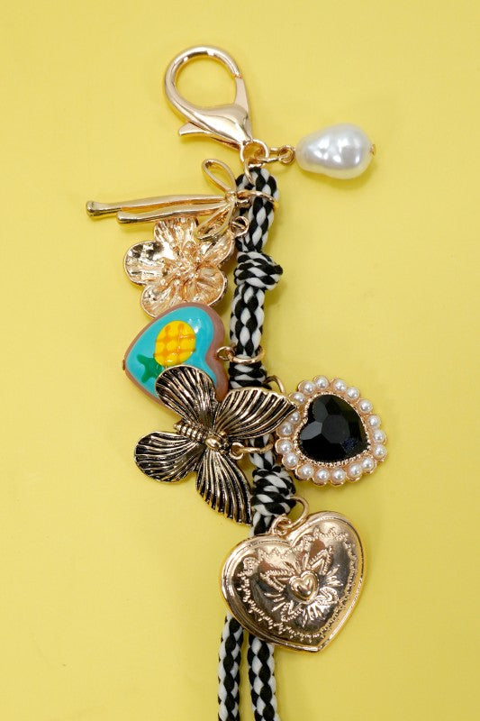 Bag Charm-rope Heart Porcelain Fruit