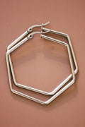 Hexagon Hoop Earrings